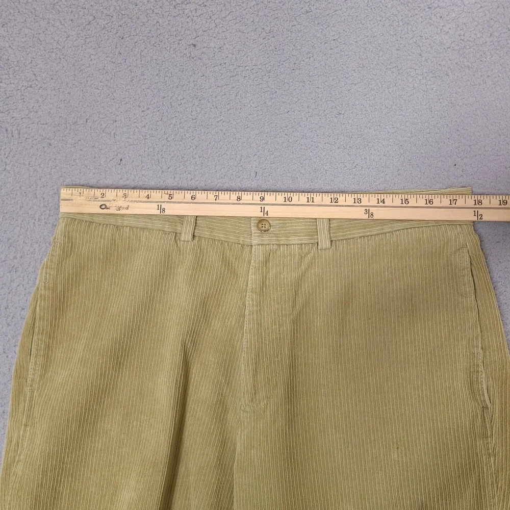 Tommy Bahama Pants Mens 35x32 Brown‎ Tan Silk Blend Corduroy Flat Front Chino